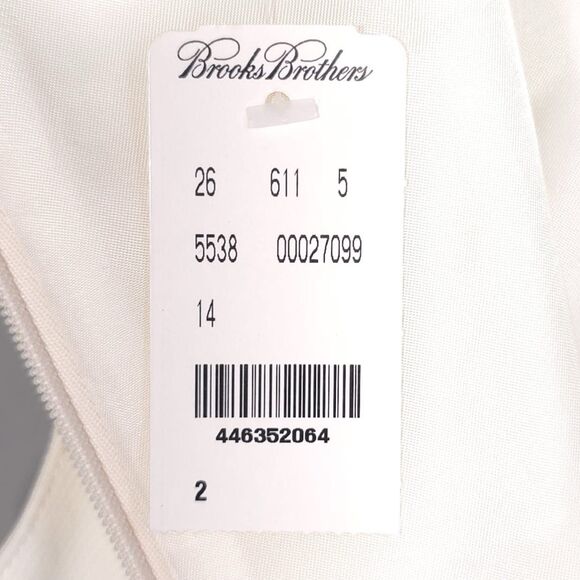 Brooks Brothers New Red Fleece Women’s Dress Size 2 White Fit Flare Sleeveless - Picture 11 of 12